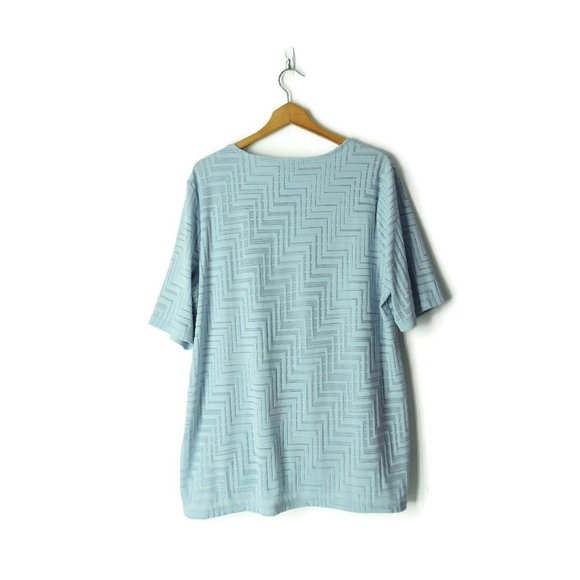 Light Blue Women's Tunic Top - Picture 2 of 9